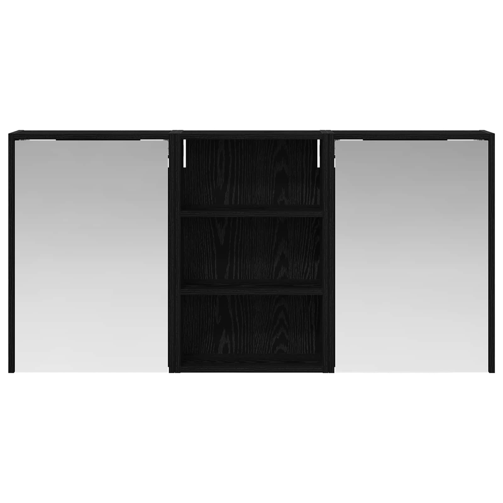 Badkamerkastenset 3 pcs 126 x 16 x 62.5 cm Bewerkt hout