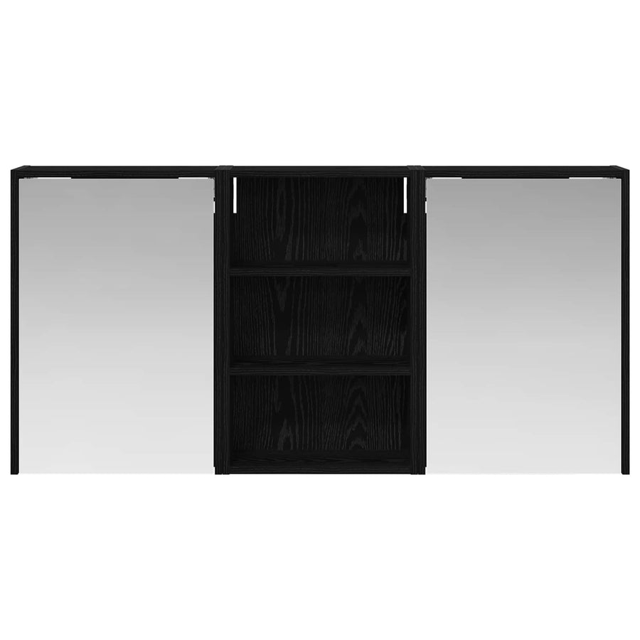Badkamerkastenset 3 pcs 126 x 16 x 62.5 cm Bewerkt hout