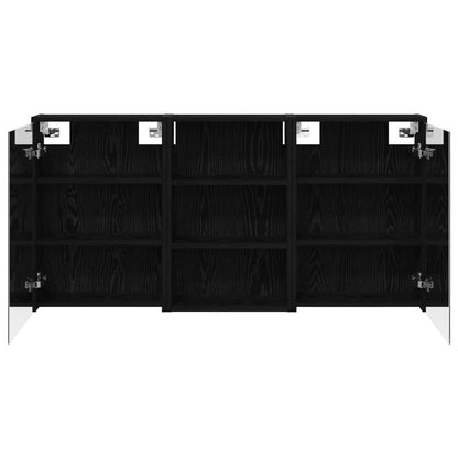 Badkamerkastenset 3 pcs 126 x 16 x 62.5 cm Bewerkt hout