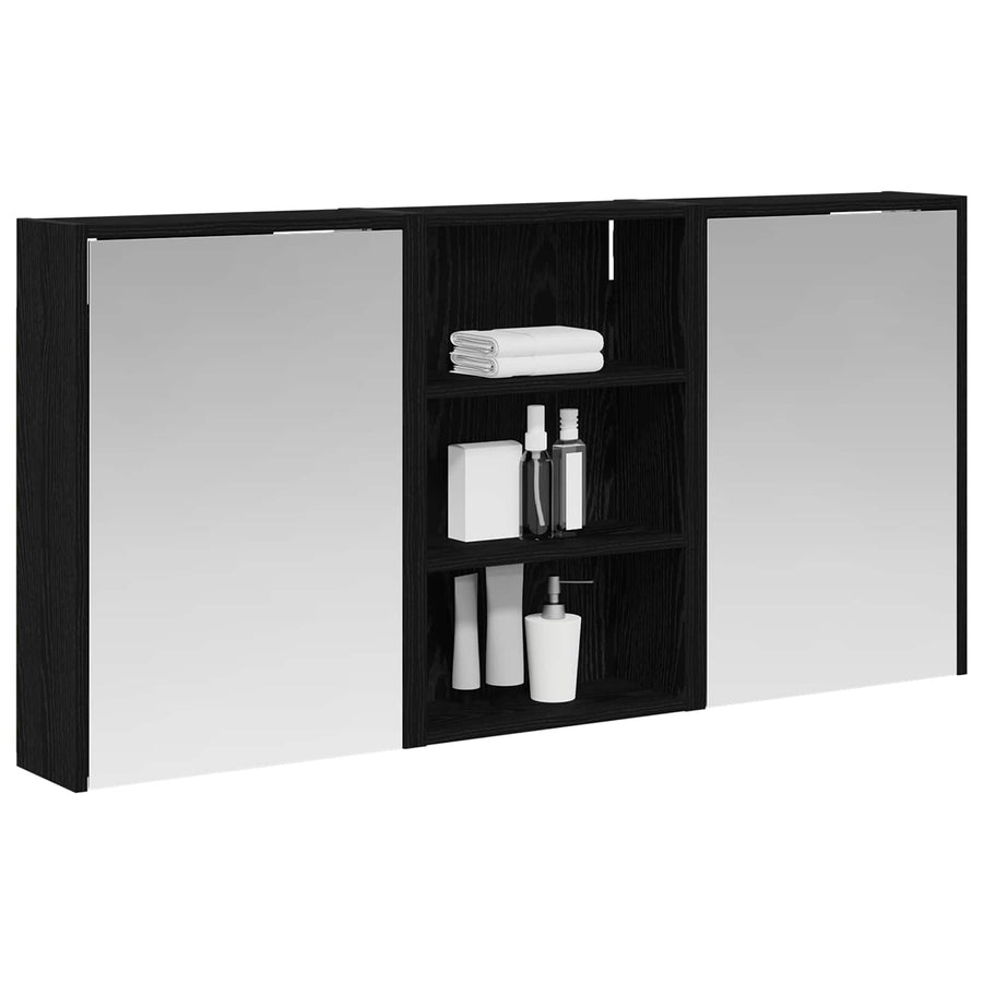 Badkamerkastenset 3 pcs 126 x 16 x 62.5 cm Bewerkt hout
