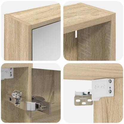 Badkamerkastenset 3 pcs 126 x 16 x 62.5 cm Bewerkt hout