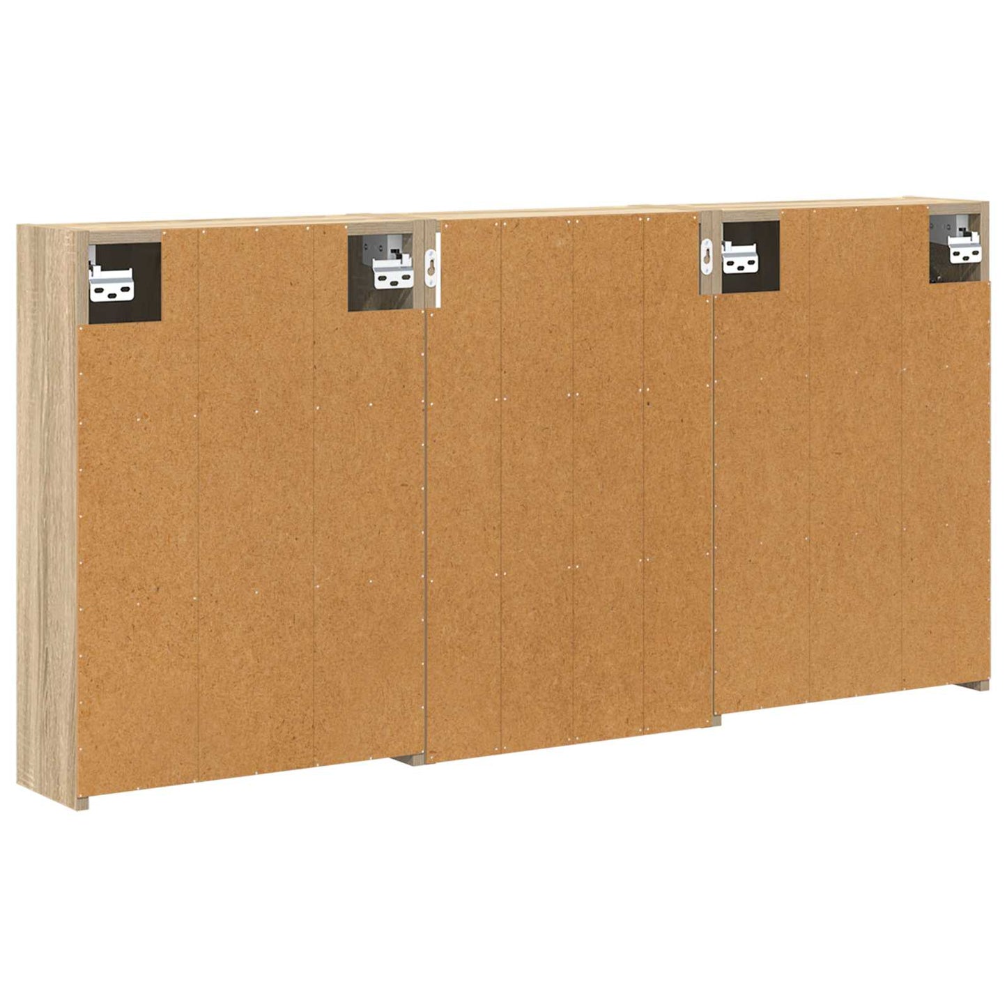 Badkamerkastenset 3 pcs 126 x 16 x 62.5 cm Bewerkt hout