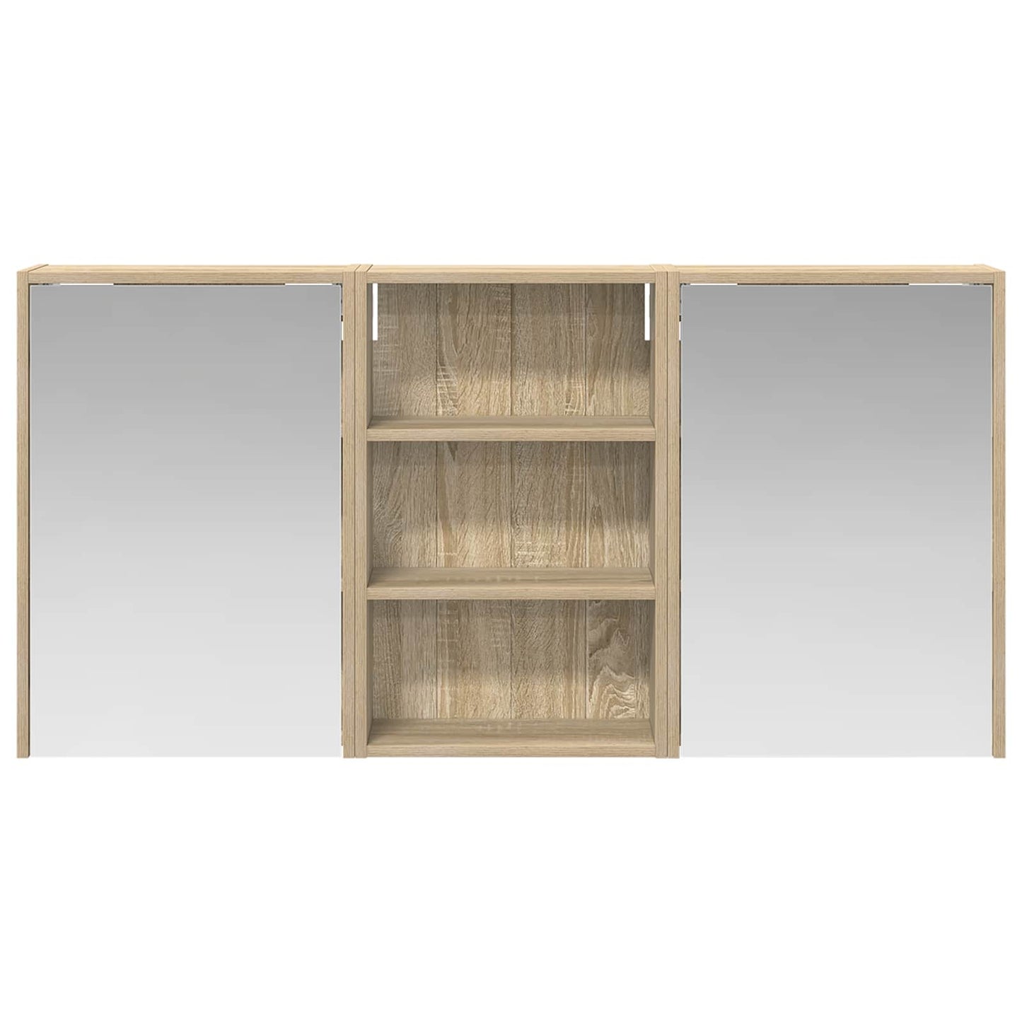 Badkamerkastenset 3 pcs 126 x 16 x 62.5 cm Bewerkt hout