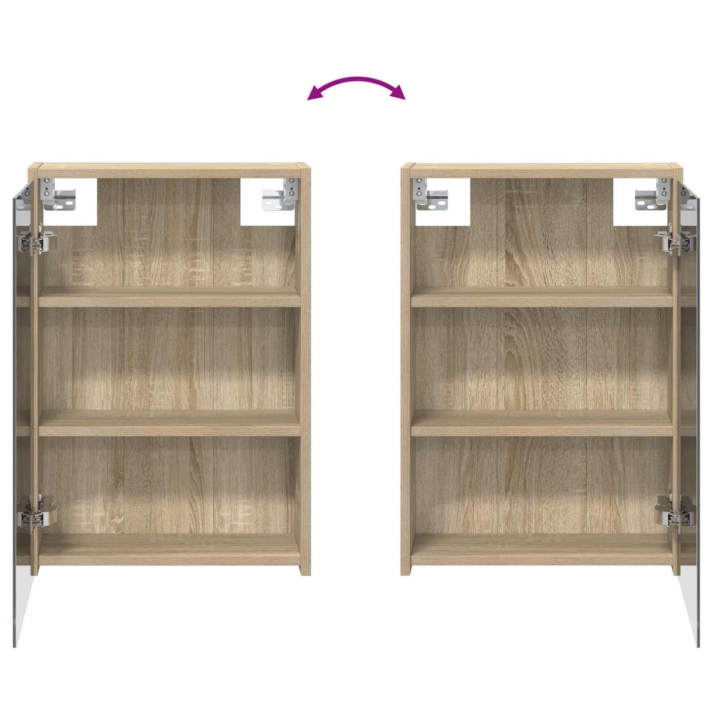 Badkamerkastenset 3 pcs 126 x 16 x 62.5 cm Bewerkt hout