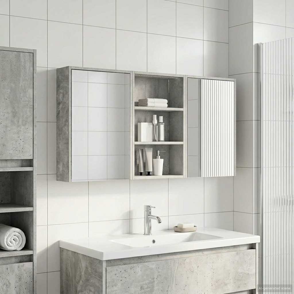 Badkamerkastenset 3 pcs 126 x 16 x 62.5 cm Bewerkt hout