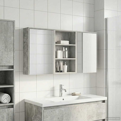 Badkamerkastenset 3 pcs 126 x 16 x 62.5 cm Bewerkt hout