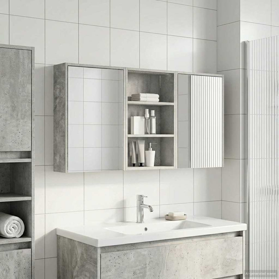 Badkamerkastenset 3 st 126 x 16 x 62.5 cm Bewerkt hout