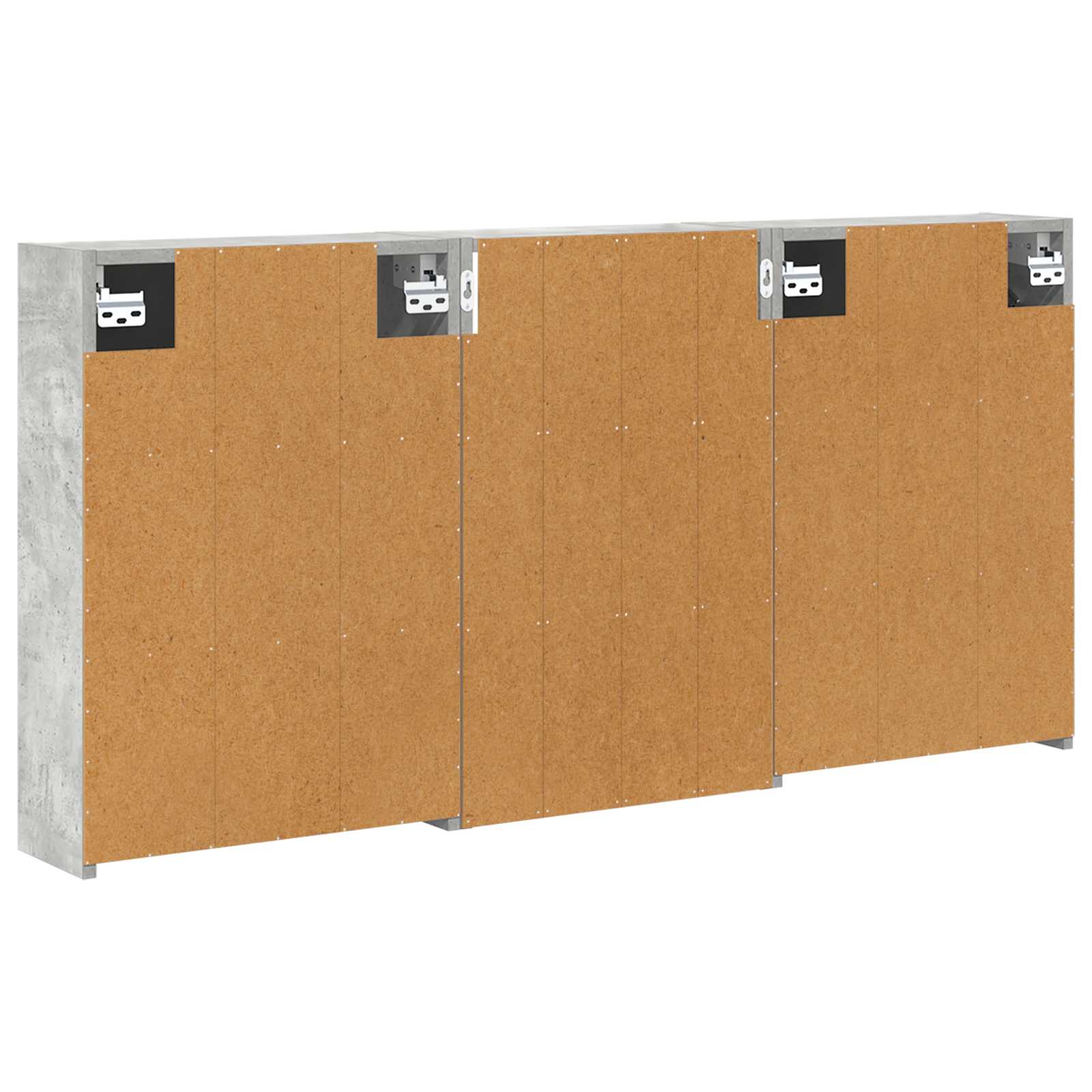 Badkamerkastenset 3 pcs 126 x 16 x 62.5 cm Bewerkt hout