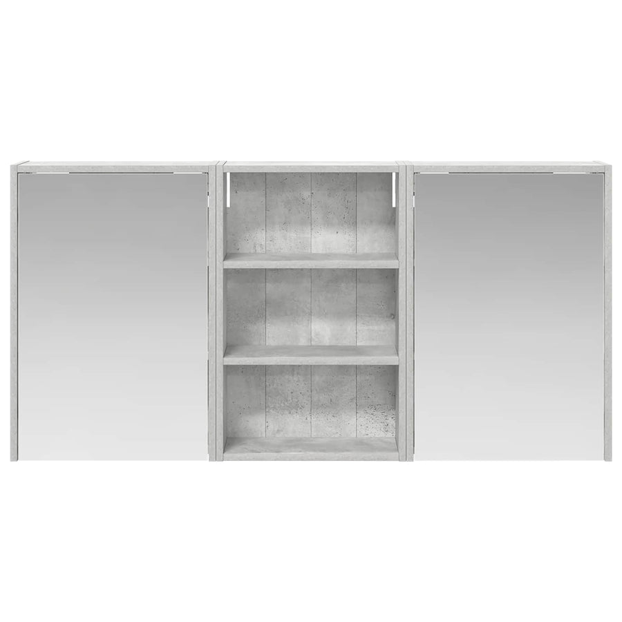 Badkamerkastenset 3 st 126 x 16 x 62.5 cm Bewerkt hout