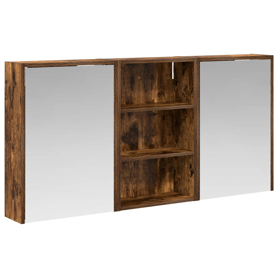 Badkamerkastenset 3 pcs 126 x 16 x 62.5 cm Bewerkt hout