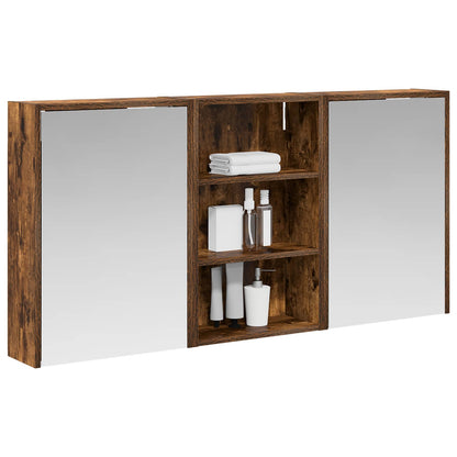 Badkamerkastenset 3 pcs 126 x 16 x 62.5 cm Bewerkt hout