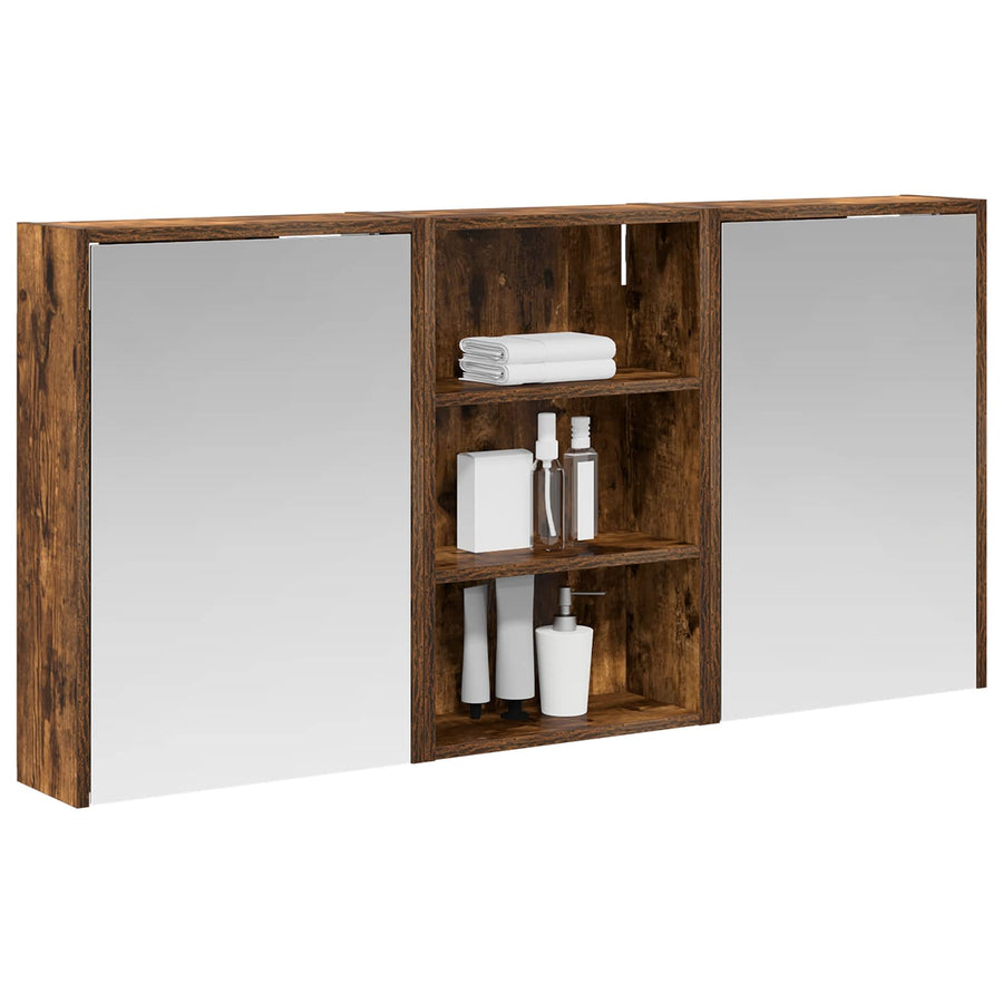 Badkamerkastenset 3 pcs 126 x 16 x 62.5 cm Bewerkt hout