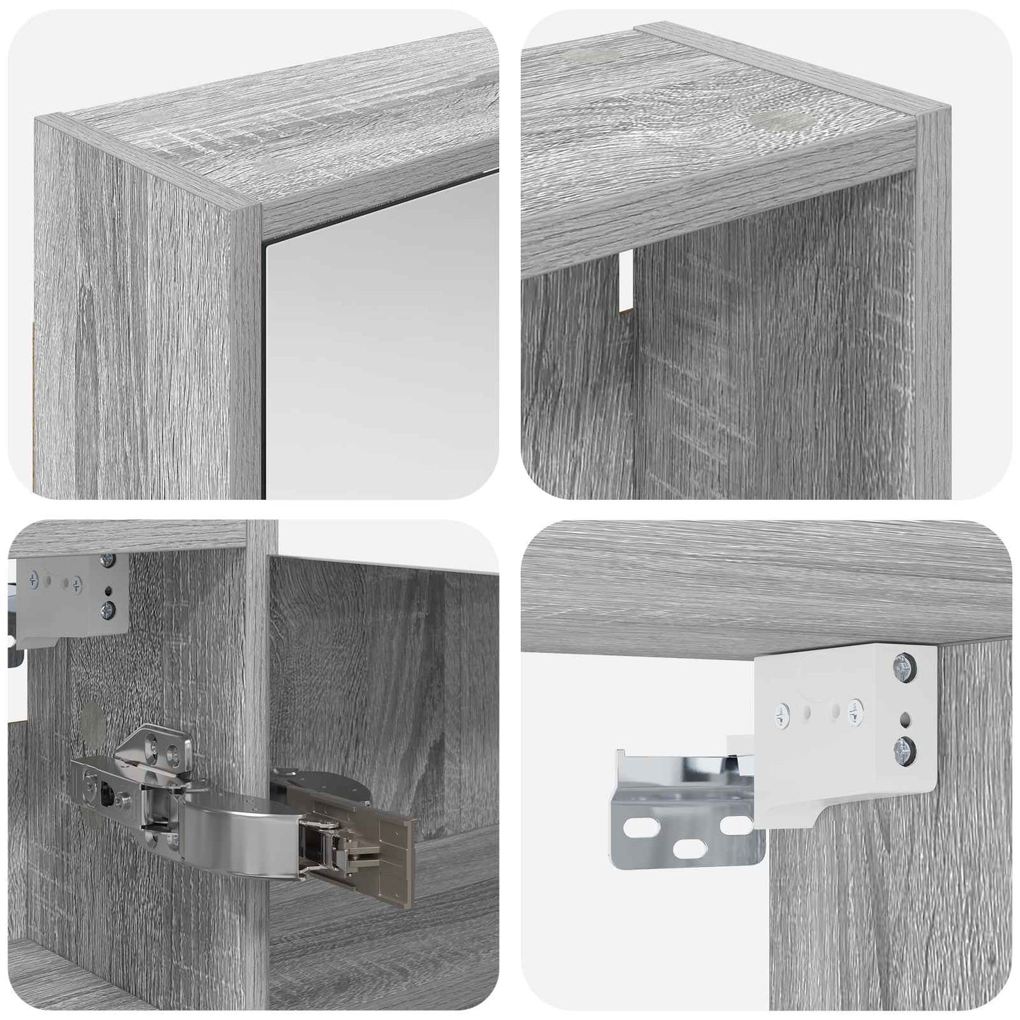 Badkamerkastenset 3 pcs 126 x 16 x 62.5 cm Bewerkt hout