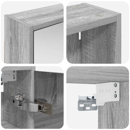 Badkamerkastenset 3 pcs 126 x 16 x 62.5 cm Bewerkt hout