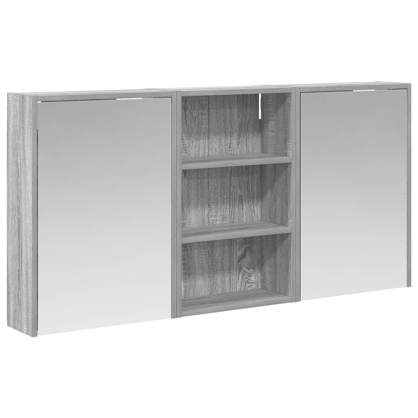 Badkamerkastenset 3 pcs 126 x 16 x 62.5 cm Bewerkt hout