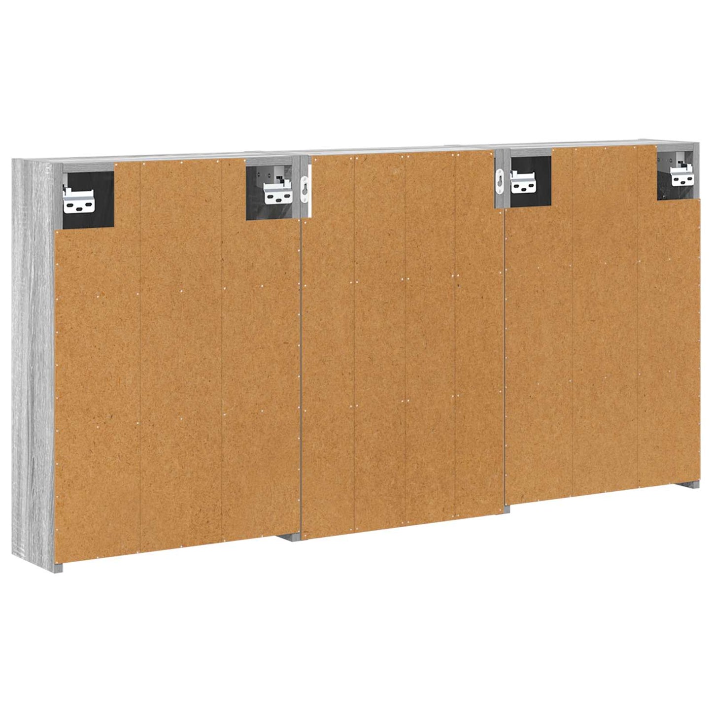 Badkamerkastenset 3 pcs 126 x 16 x 62.5 cm Bewerkt hout