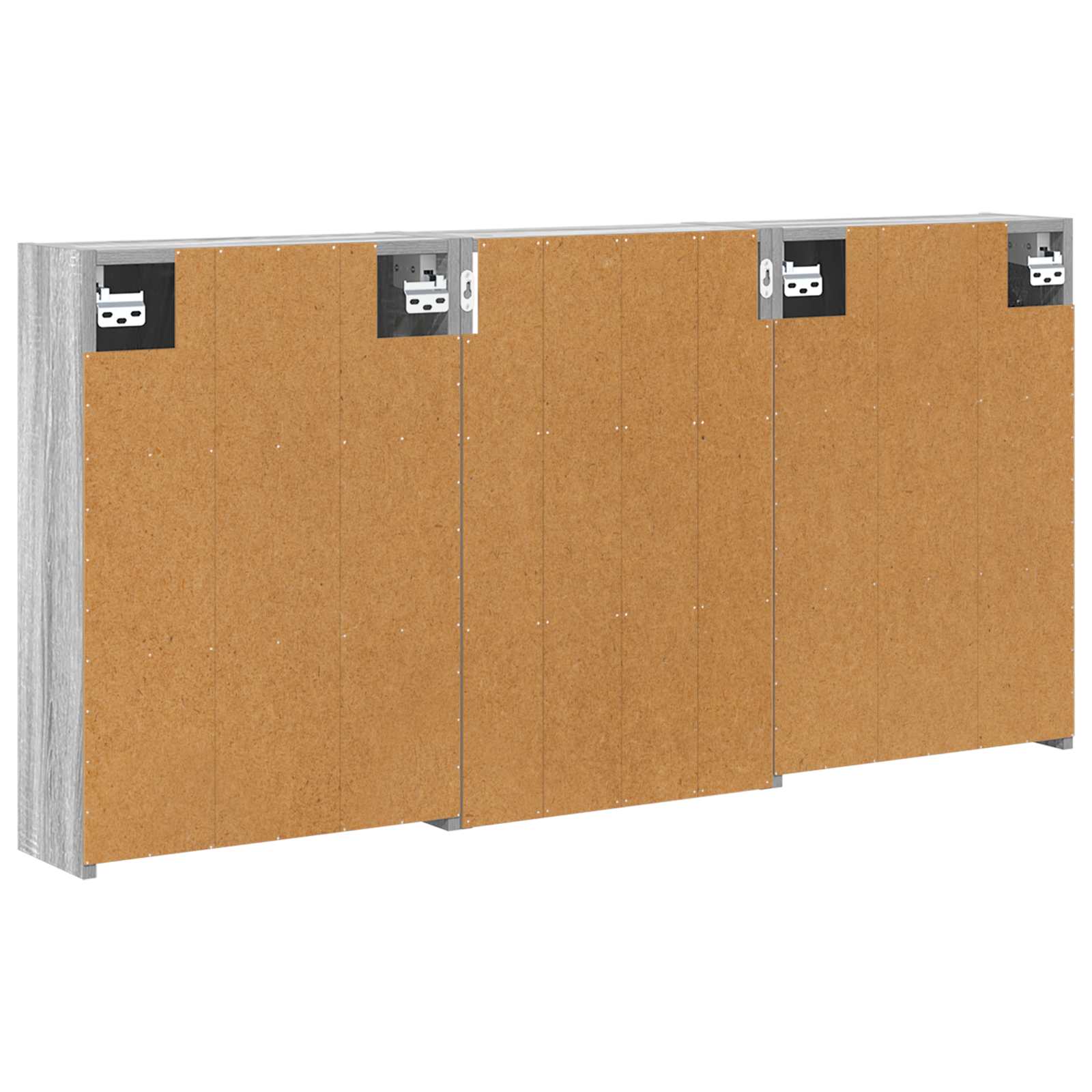 Badkamerkastenset 3 pcs 126 x 16 x 62.5 cm Bewerkt hout