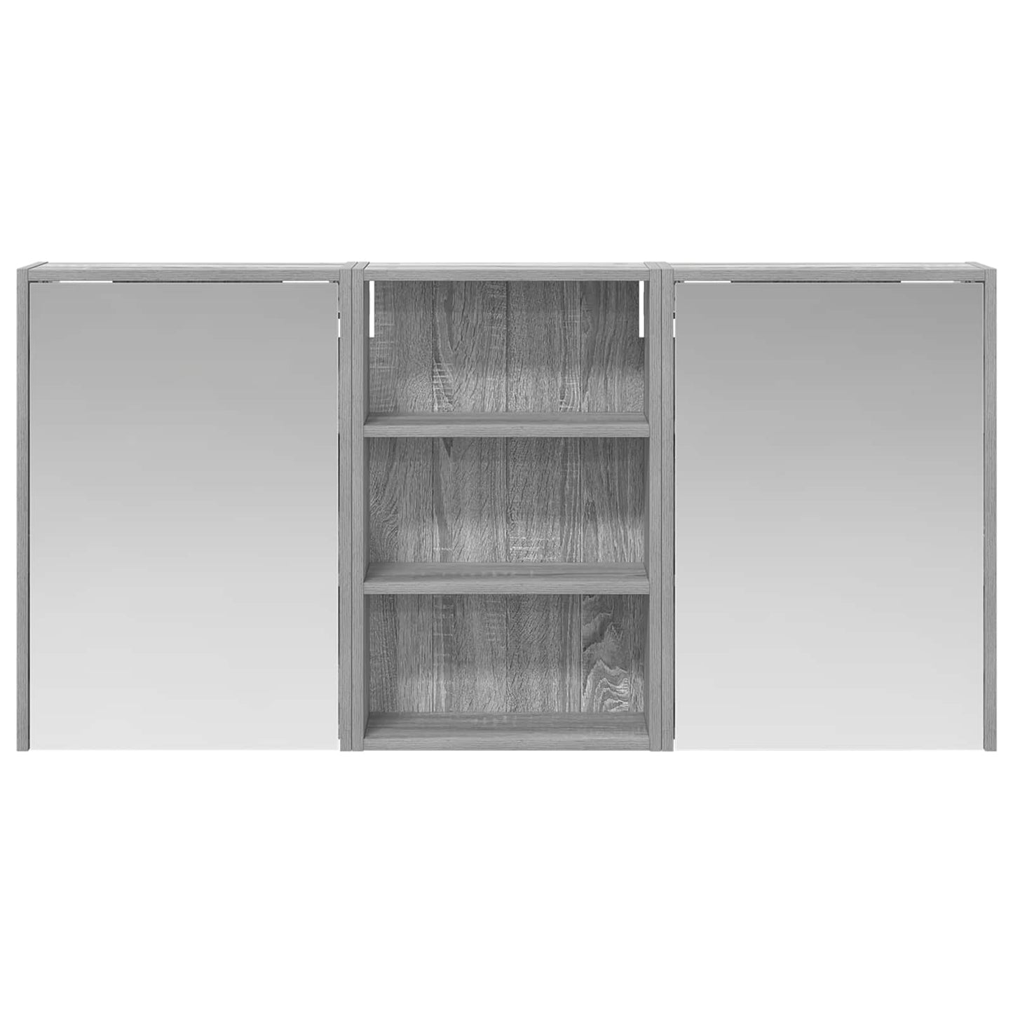 Badkamerkastenset 3 pcs 126 x 16 x 62.5 cm Bewerkt hout
