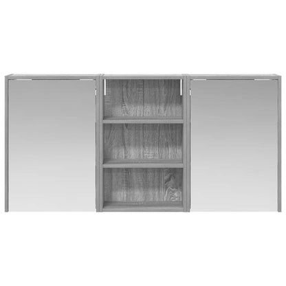 Badkamerkastenset 3 pcs 126 x 16 x 62.5 cm Bewerkt hout