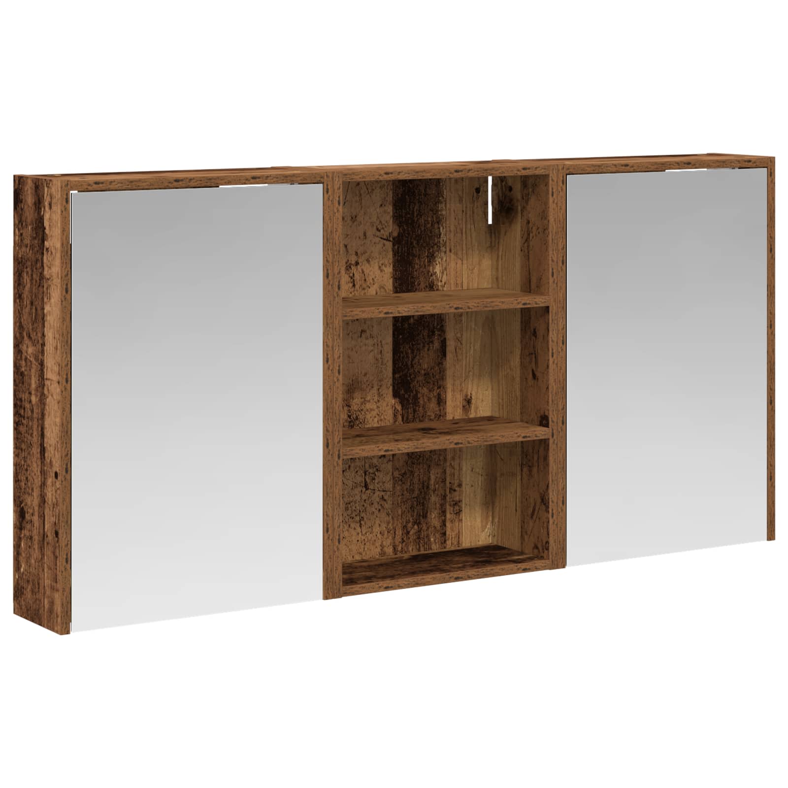 Badkamerkastenset 3 pcs 126 x 16 x 62.5 cm Bewerkt hout