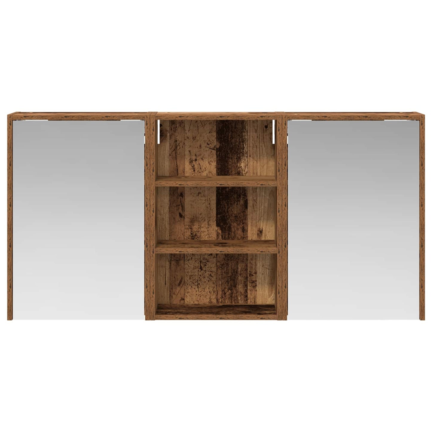 Badkamerkastenset 3 pcs 126 x 16 x 62.5 cm Bewerkt hout