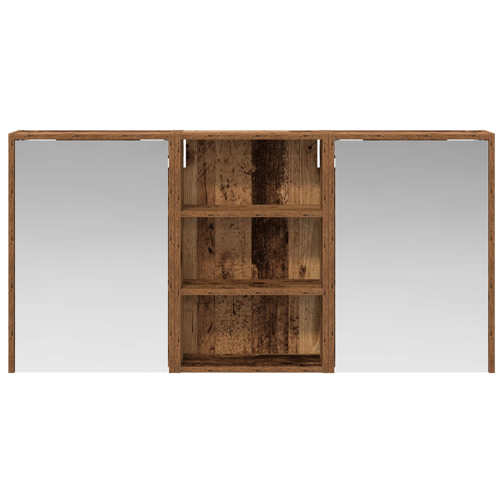 Badkamerkastenset 3 pcs 126 x 16 x 62.5 cm Bewerkt hout