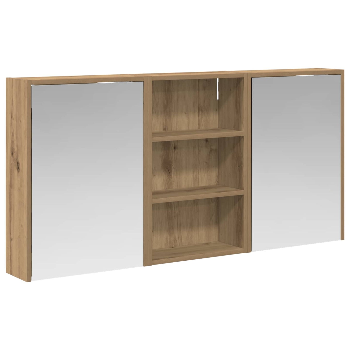 Badkamerkastenset 3 pcs 126 x 16 x 62.5 cm Bewerkt hout