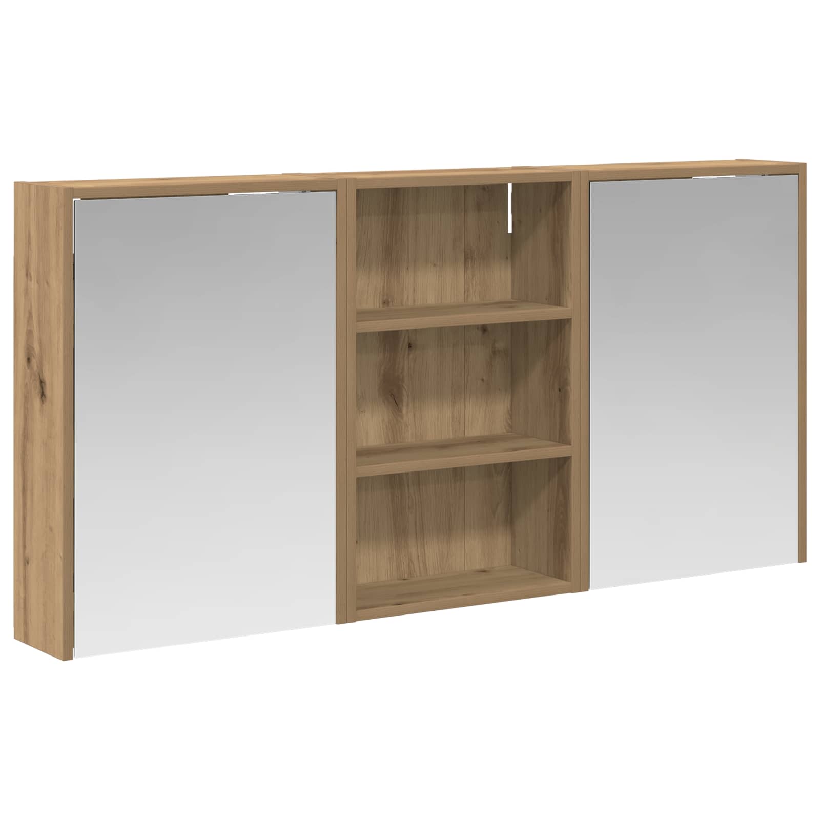 Badkamerkastenset 3 pcs 126 x 16 x 62.5 cm Bewerkt hout