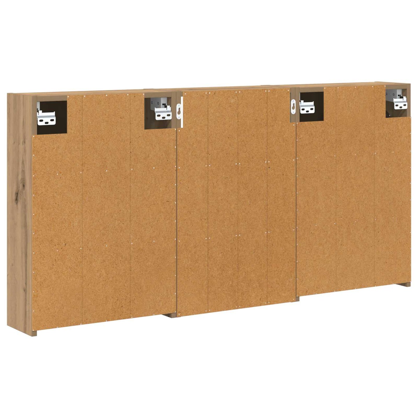 Badkamerkastenset 3 pcs 126 x 16 x 62.5 cm Bewerkt hout
