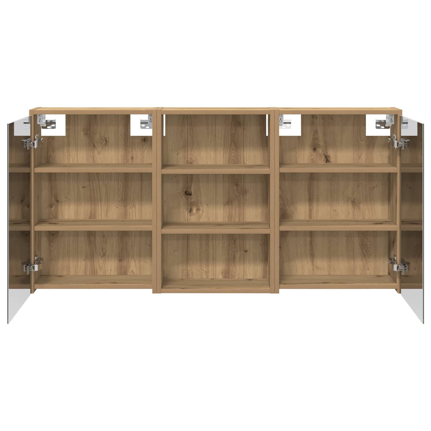Badkamerkastenset 3 pcs 126 x 16 x 62.5 cm Bewerkt hout