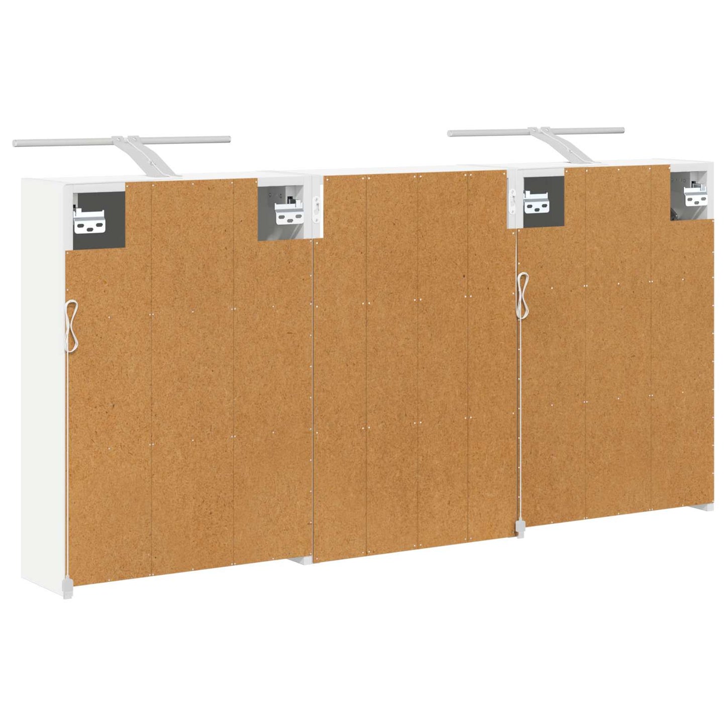 Badkamerkastenset 3 pcs 126 x 16 x 62.5 cm Bewerkt hout