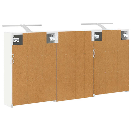 Badkamerkastenset 3 pcs 126 x 16 x 62.5 cm Bewerkt hout