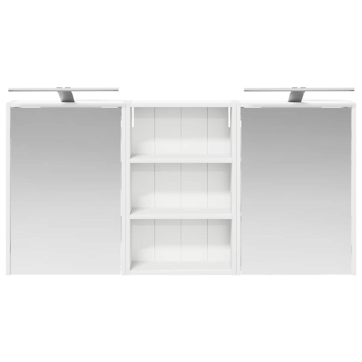 Badkamerkastenset 3 pcs 126 x 16 x 62.5 cm Bewerkt hout