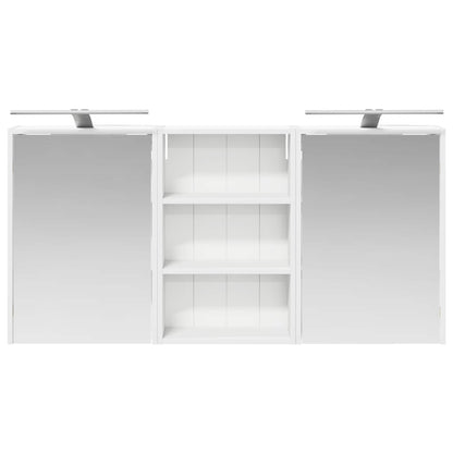 Badkamerkastenset 3 pcs 126 x 16 x 62.5 cm Bewerkt hout