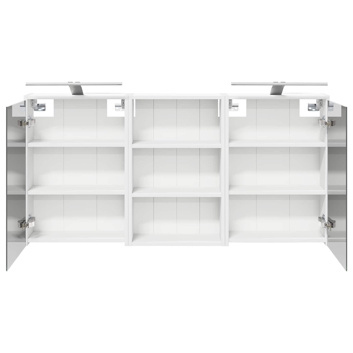 Badkamerkastenset 3 pcs 126 x 16 x 62.5 cm Bewerkt hout