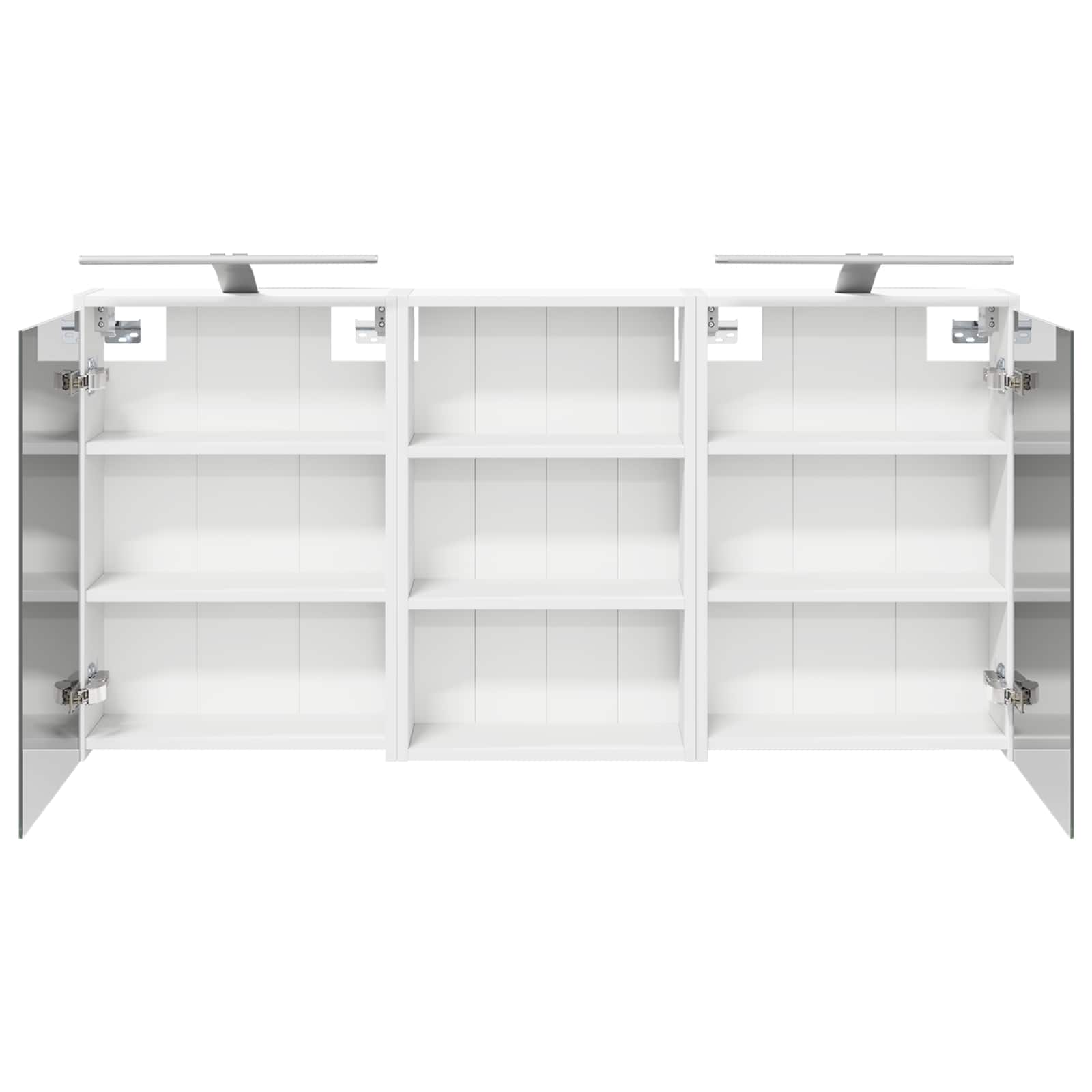 Badkamerkastenset 3 pcs 126 x 16 x 62.5 cm Bewerkt hout