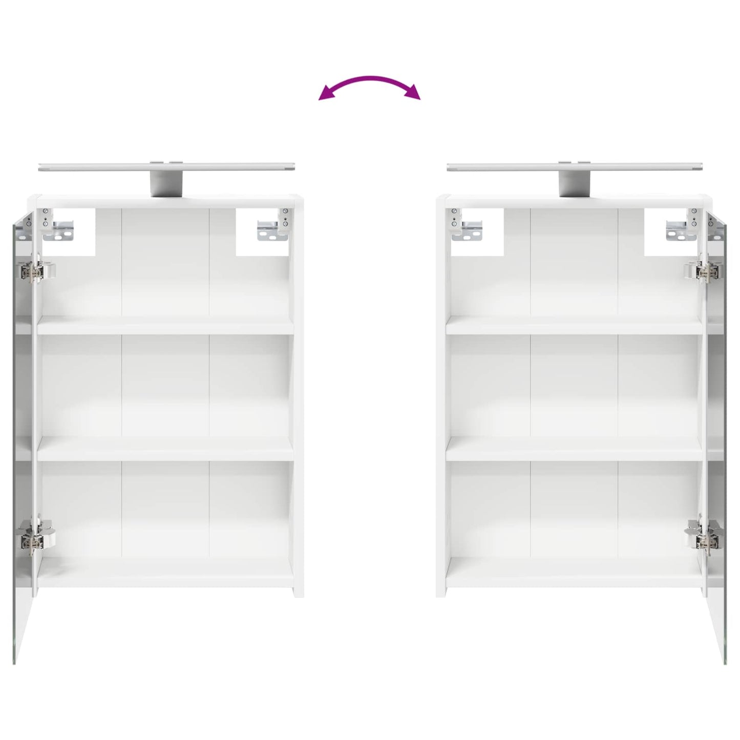 Badkamerkastenset 3 pcs 126 x 16 x 62.5 cm Bewerkt hout