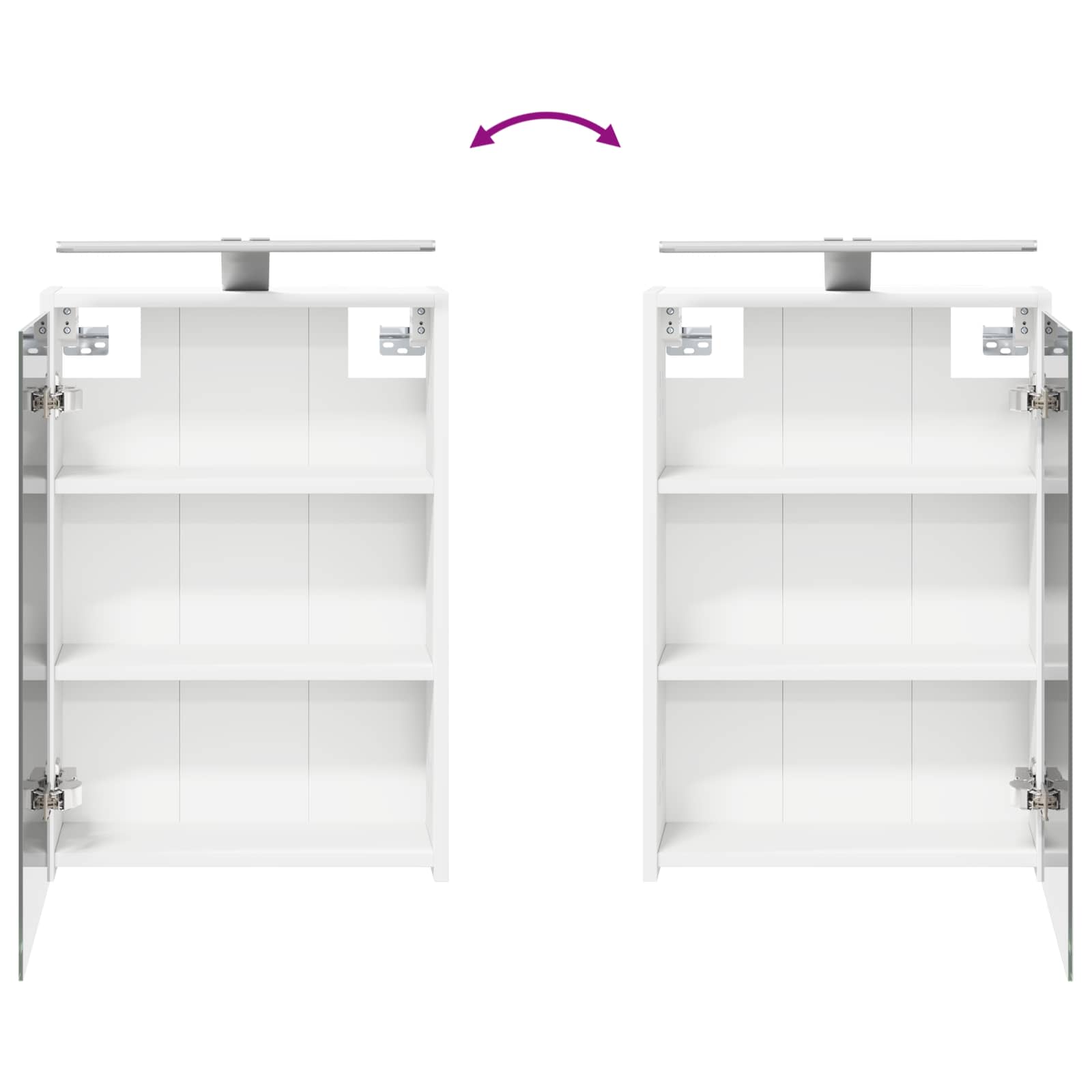 Badkamerkastenset 3 pcs 126 x 16 x 62.5 cm Bewerkt hout