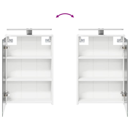 Badkamerkastenset 3 pcs 126 x 16 x 62.5 cm Bewerkt hout