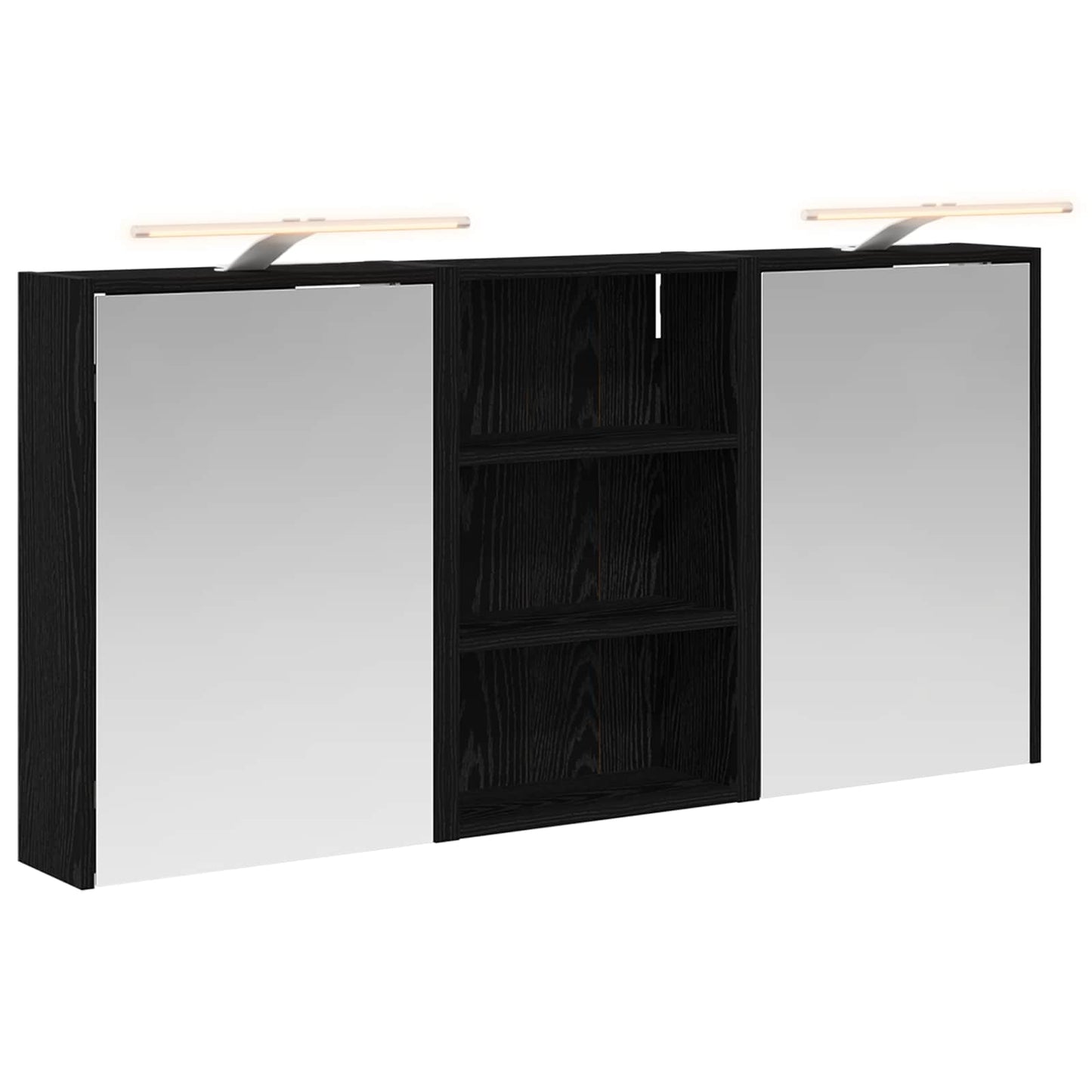 Badkamerkastenset 3 pcs 126 x 16 x 62.5 cm Bewerkt hout