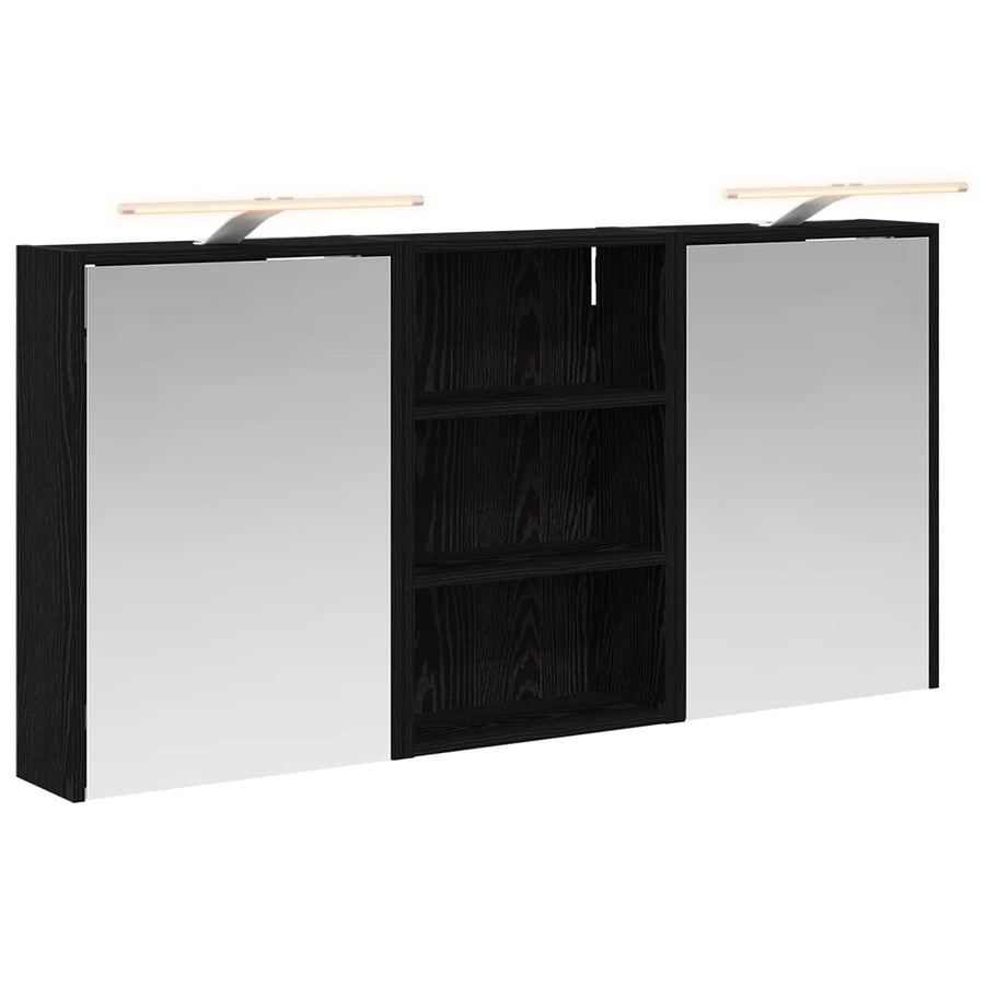 Badkamerkastenset 3 pcs 126 x 16 x 62.5 cm Bewerkt hout