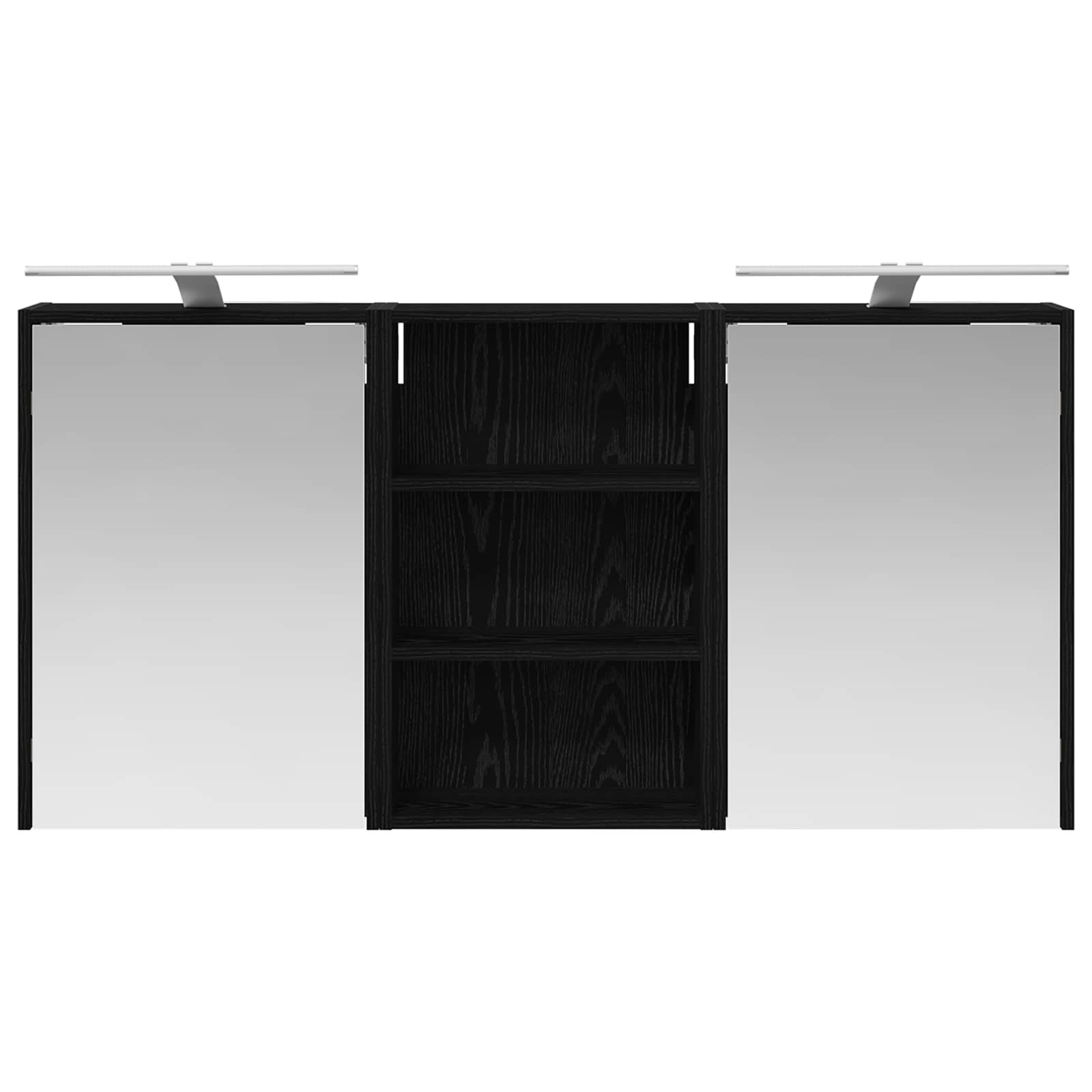 Badkamerkastenset 3 pcs 126 x 16 x 62.5 cm Bewerkt hout