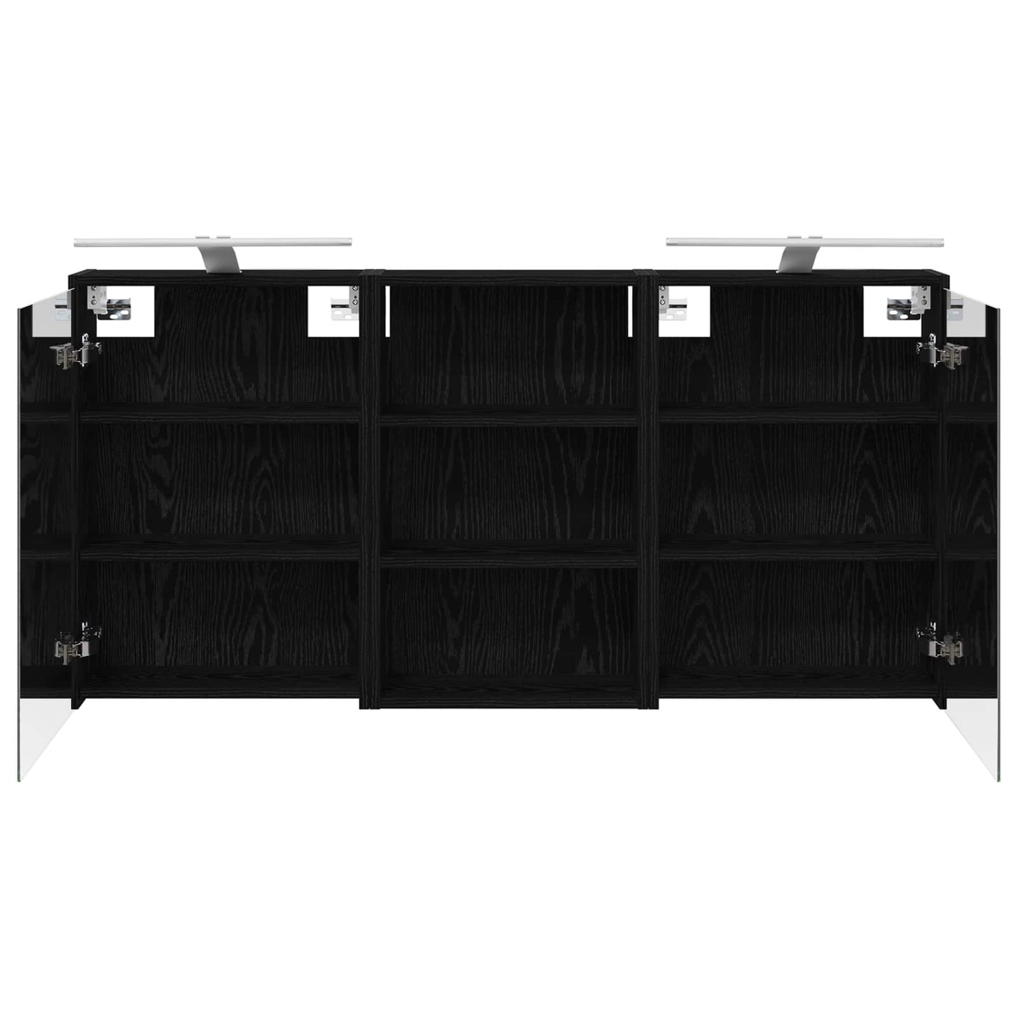Badkamerkastenset 3 pcs 126 x 16 x 62.5 cm Bewerkt hout