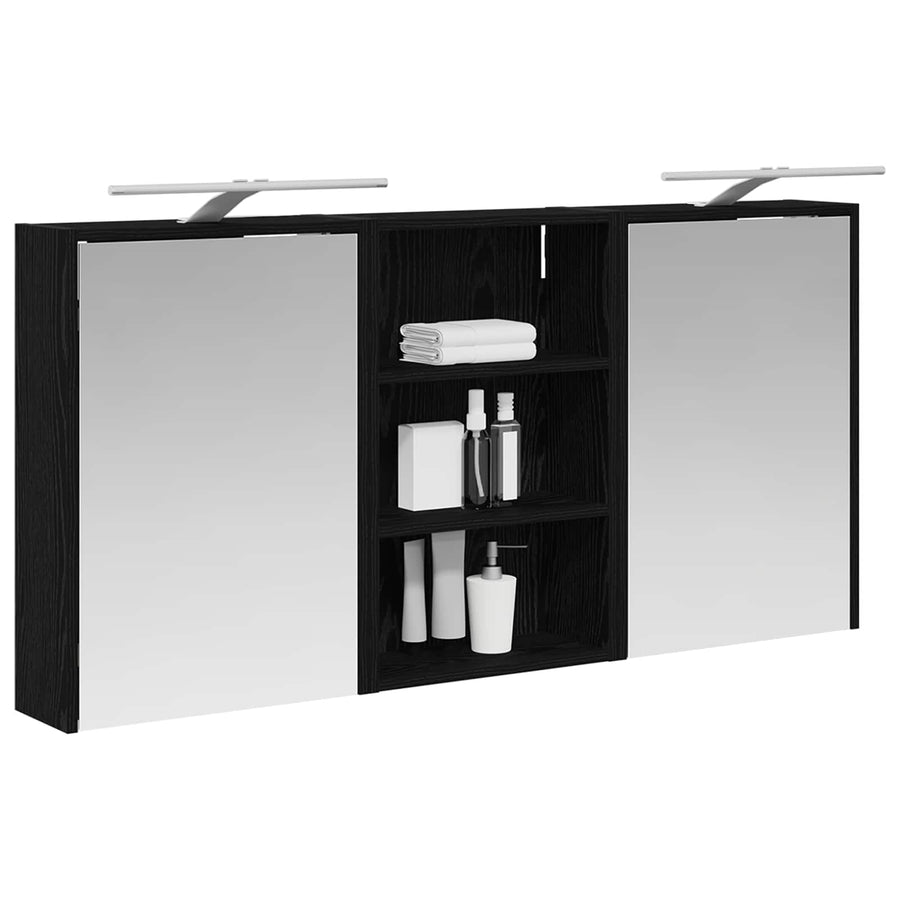 Badkamerkastenset 3 pcs 126 x 16 x 62.5 cm Bewerkt hout