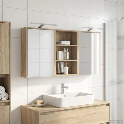 Badkamerkastenset 3 pcs 126 x 16 x 62.5 cm Bewerkt hout