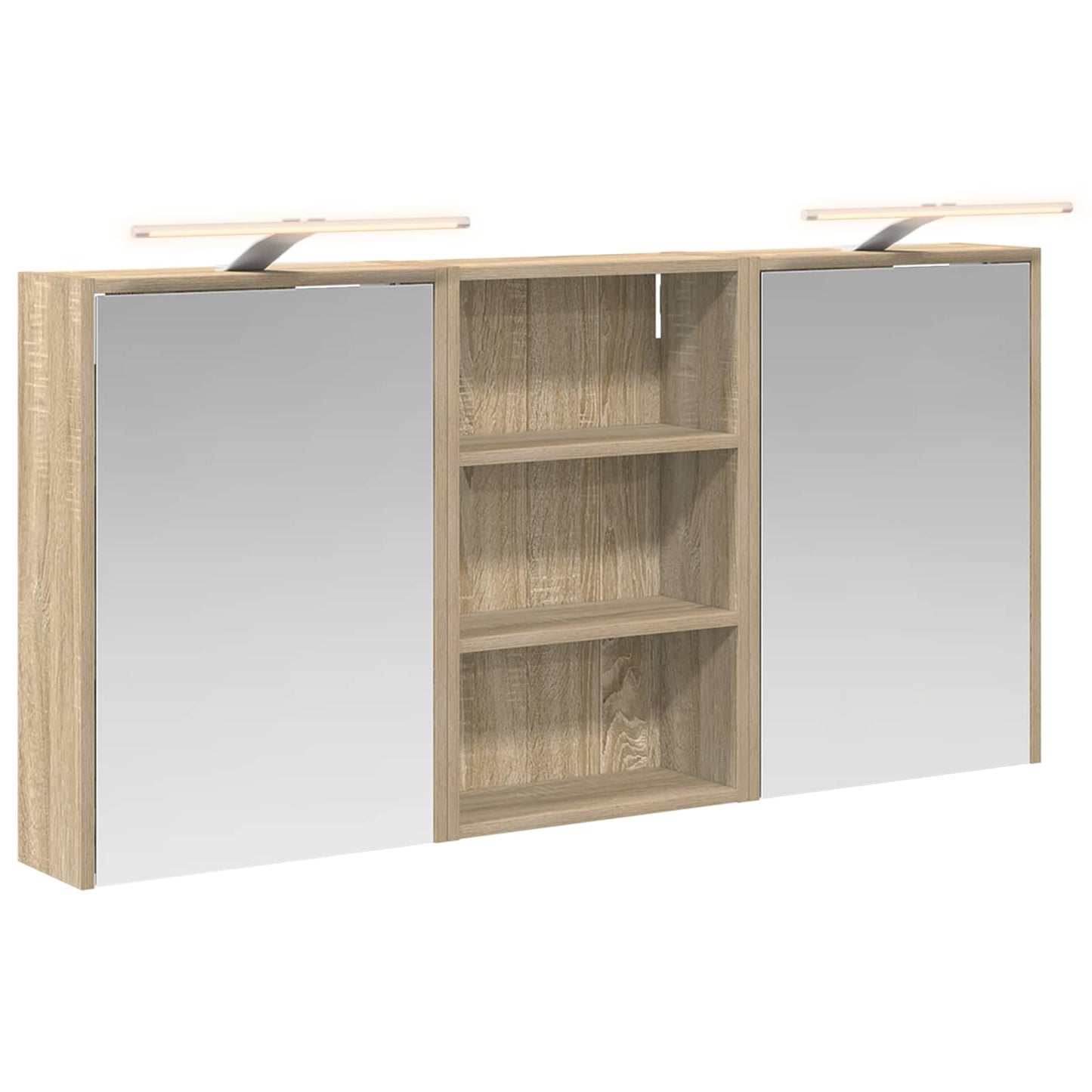 Badkamerkastenset 3 pcs 126 x 16 x 62.5 cm Bewerkt hout