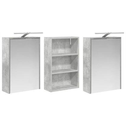 Badkamerkastenset 3 pcs 126 x 16 x 62.5 cm Bewerkt hout