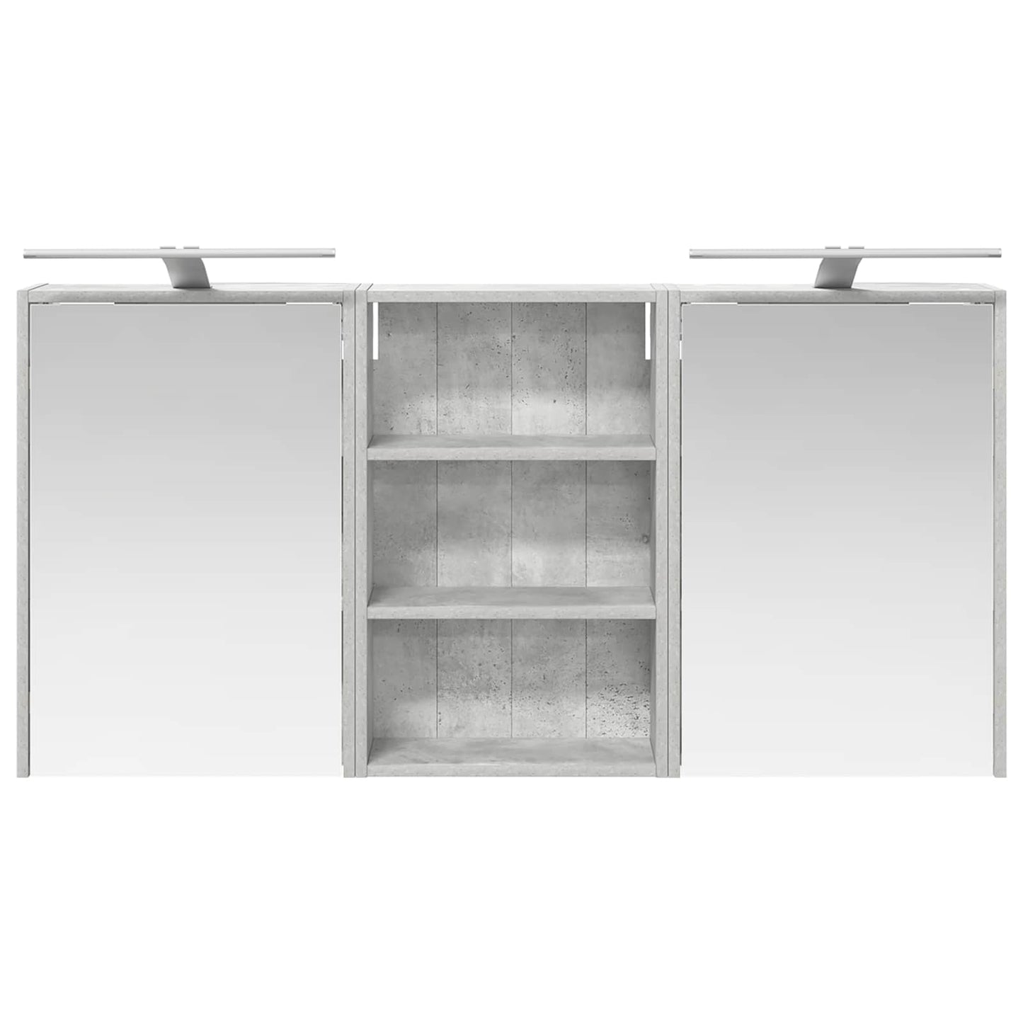 Badkamerkastenset 3 pcs 126 x 16 x 62.5 cm Bewerkt hout