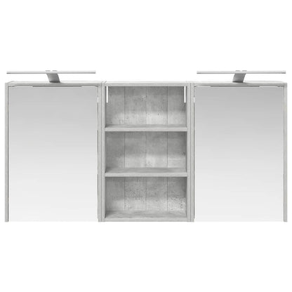 Badkamerkastenset 3 pcs 126 x 16 x 62.5 cm Bewerkt hout