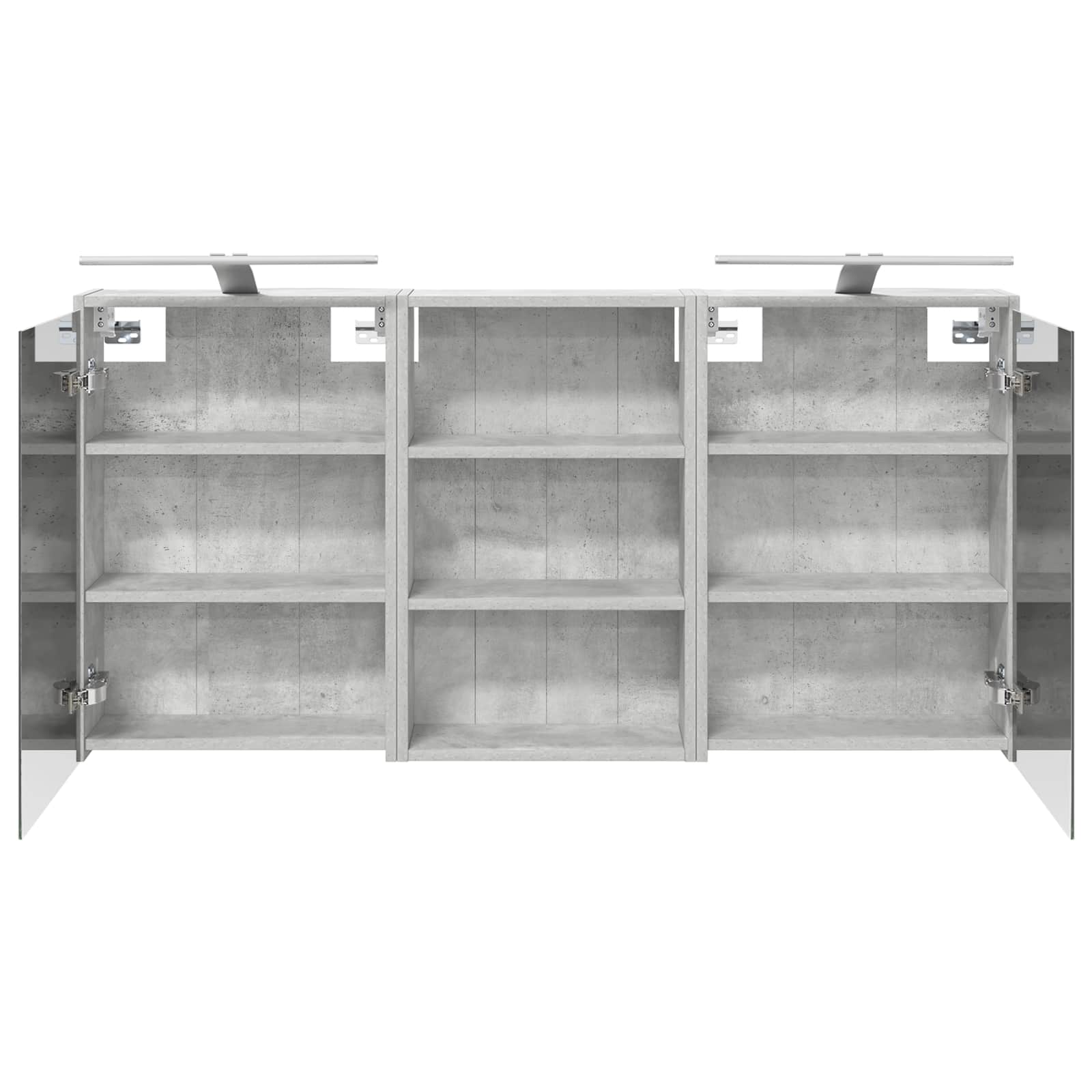 Badkamerkastenset 3 pcs 126 x 16 x 62.5 cm Bewerkt hout